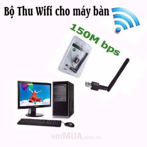 USB WIFI có anten, bộ USB thu wifi cho máy tính