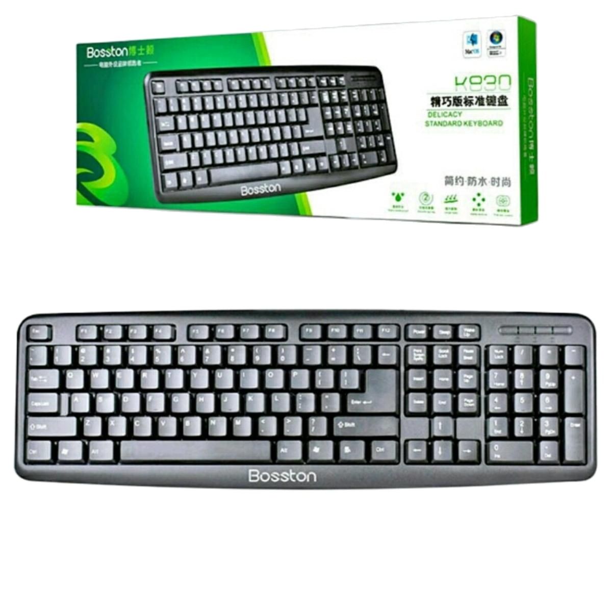 Bàn phím có dây Bosston K830 - cổng USB (Đen)