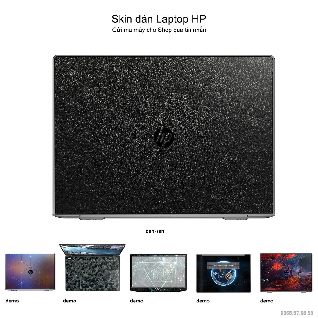 Skin dán Laptop HP màu đen sần