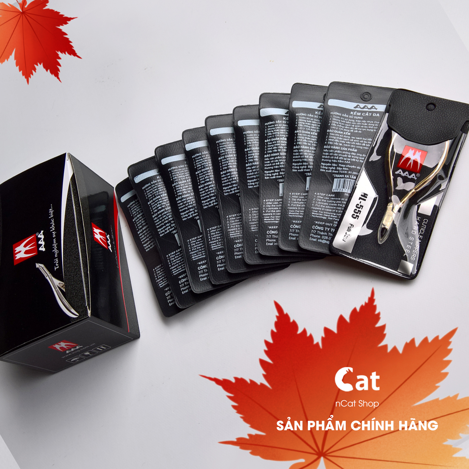 Kềm AAA HL555 - Combo 10 Cây - Kềm Cắt Da Mạ Vàng