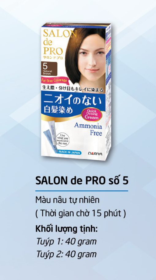 Kem nhuộm tóc phủ bạc Nhật Bản Salon de Pro