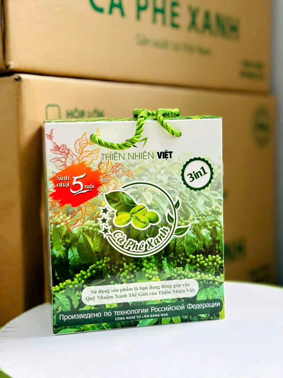 [Kèm quà]CÀ PHÊ XANH 30 GÓI/ DẠNG CÀ PHÊ SỮA