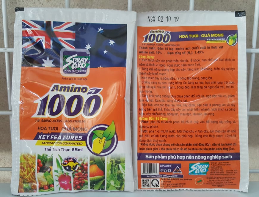Phân bón lá Amino 1000 - gói 25ml