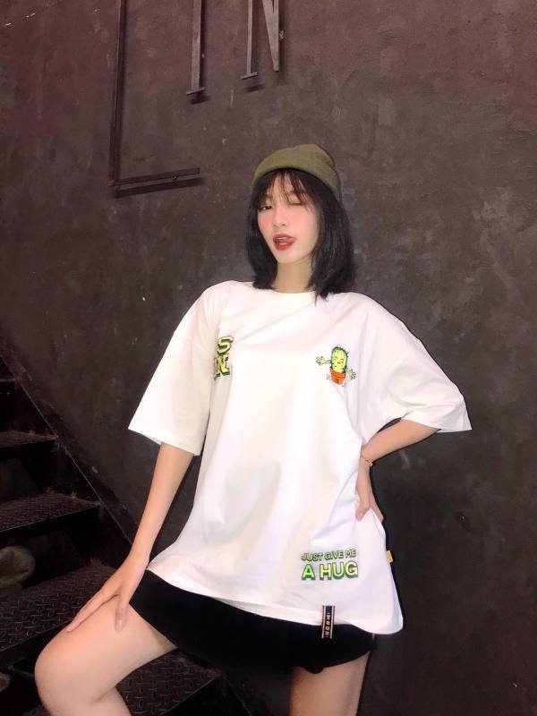 Áo thun TSUN Cactus Tee - White unisex nam nữ