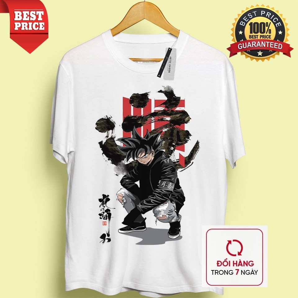[SIÊU PHẨM] Áo Thun Songoku Dragon Ball Thư Pháp Cao Cấp | Áo 7 Viên Ngọc Rồng Goku Siêu Độc
