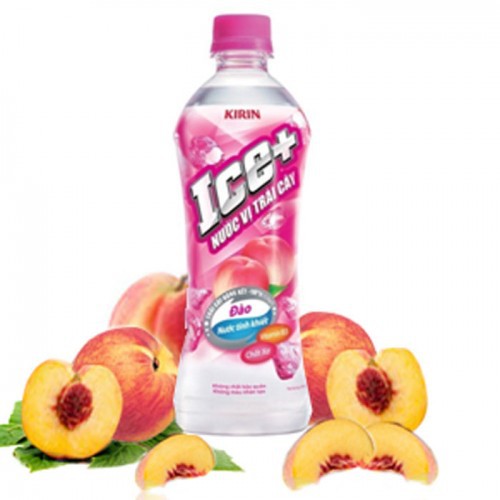 Nước Trái Cây Ice+ Kirin Vị Đào chai 490ml
