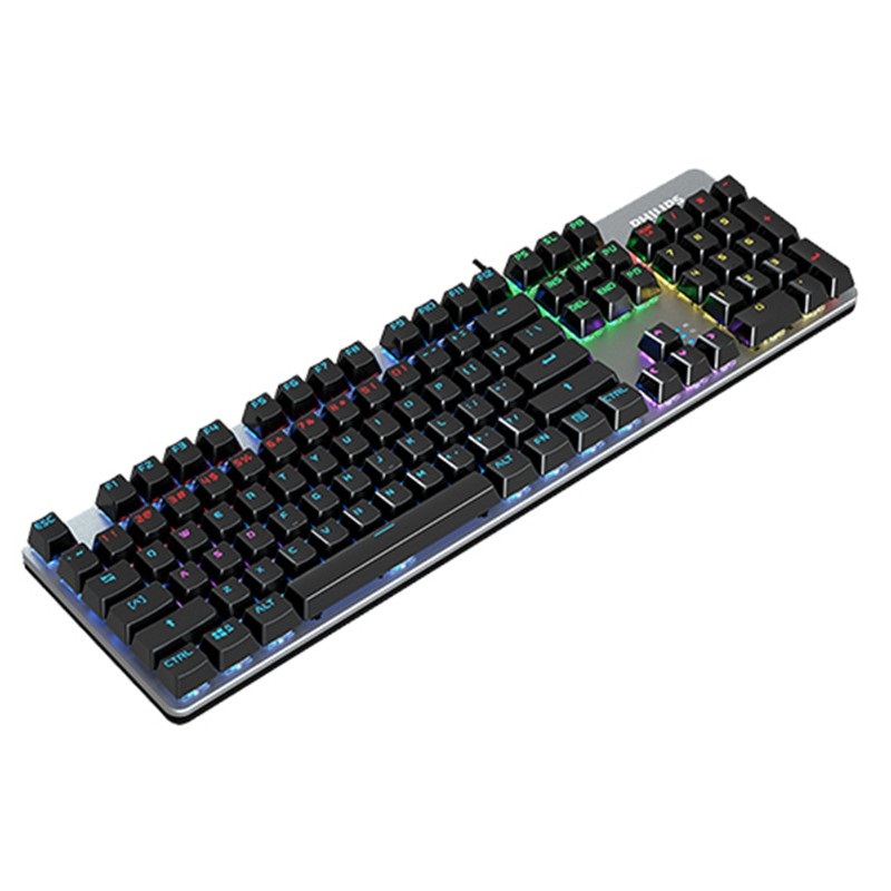 Bàn Phím Cơ Gaming Philips SPK8401, Full Size, Có Tặng Kèm KeyPuller Nhổ Phím, Phiên Bản Blue Switch