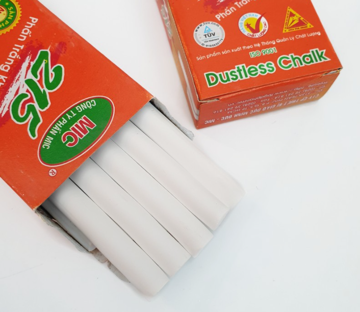 Phấn Trắng Không Bụi Mic 215 (10 viên/hộp)