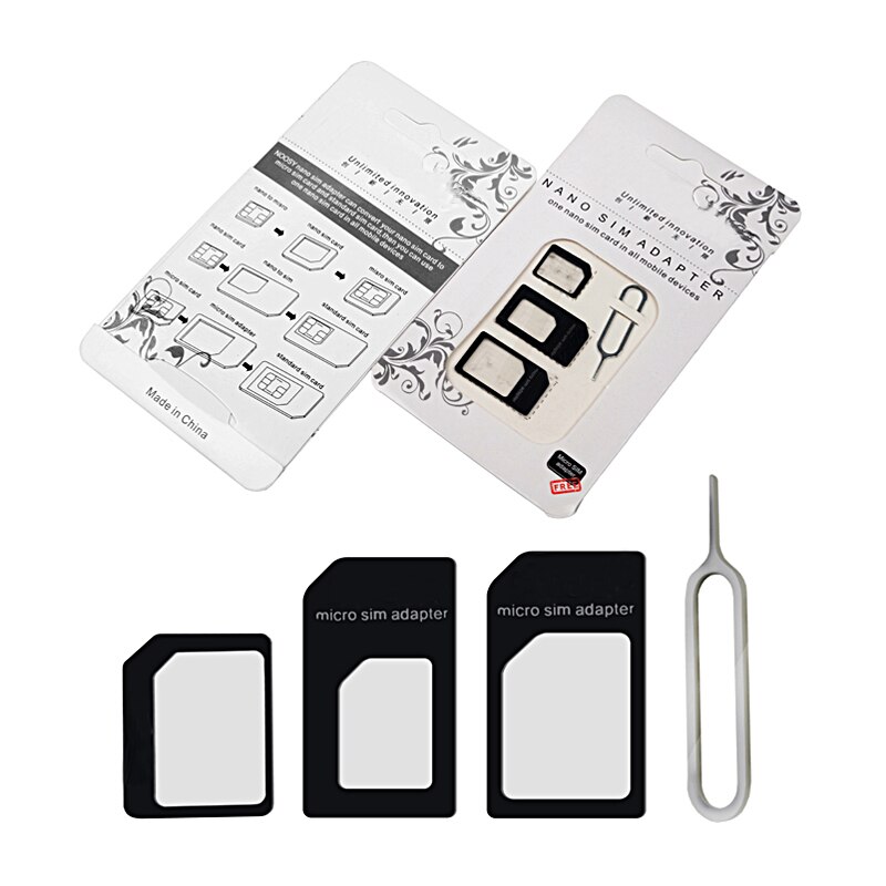 Bộ SIM Card Adapter 4 trong 1 Nano Micro SIM Adapter