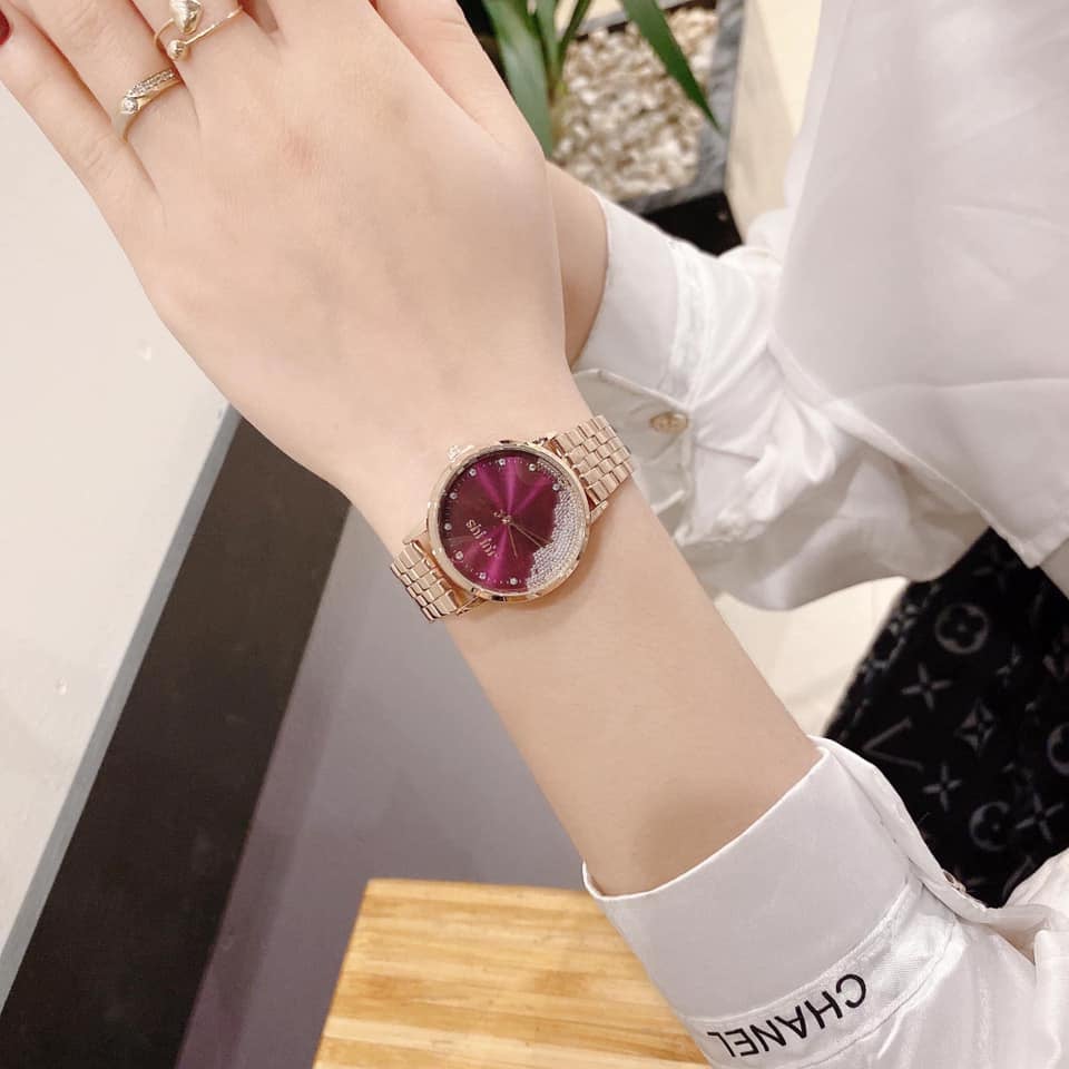 Đồng hồ nữ Julius JA-1283 mặt có đá chạy độc đáo