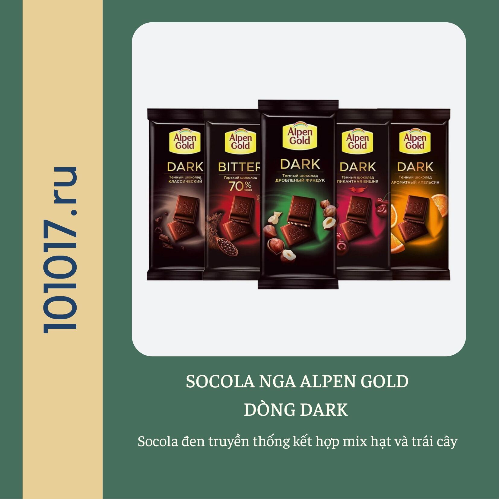 [SOCOLA NỘI ĐỊA SỐ 1 NGA] SOCOLA ĐEN NGA ALPEN GOLD