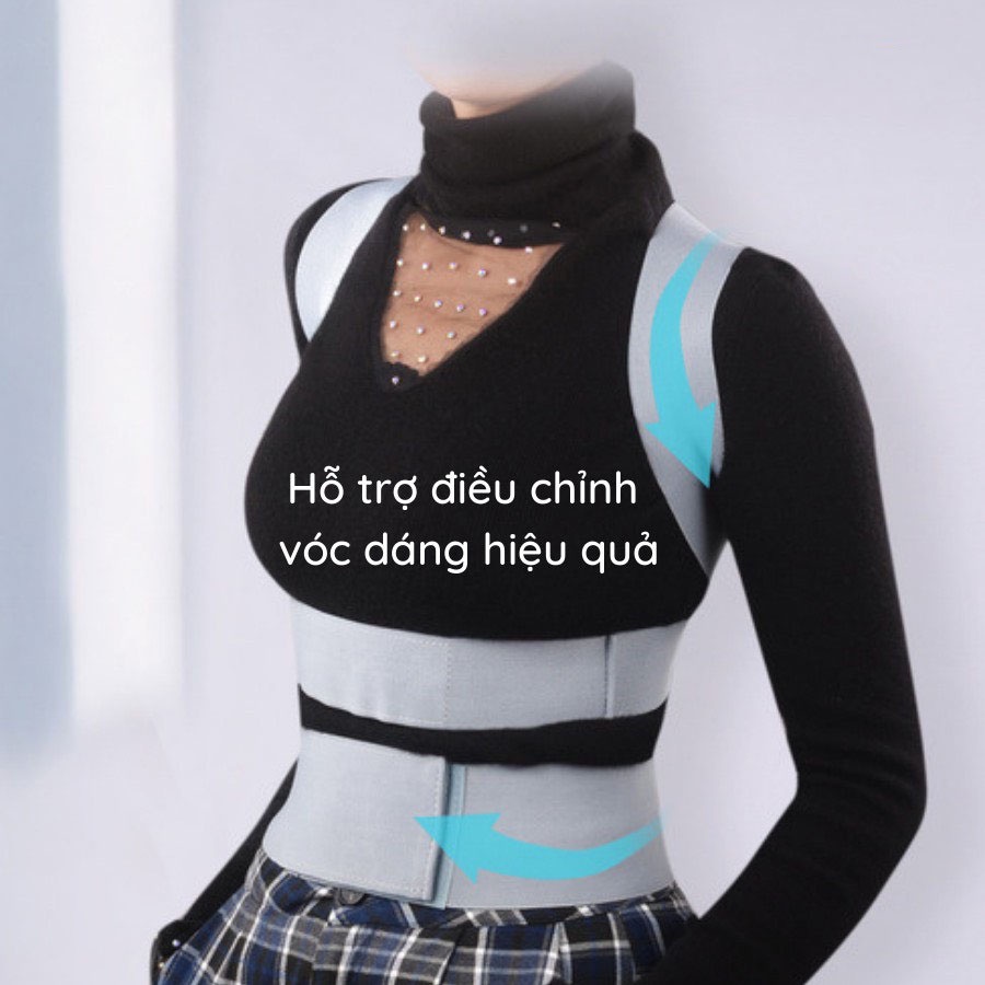 ✈️Đai chống gù lưng nam nữ MILETEC [Tặng kèm 2 tấm trợ lực]