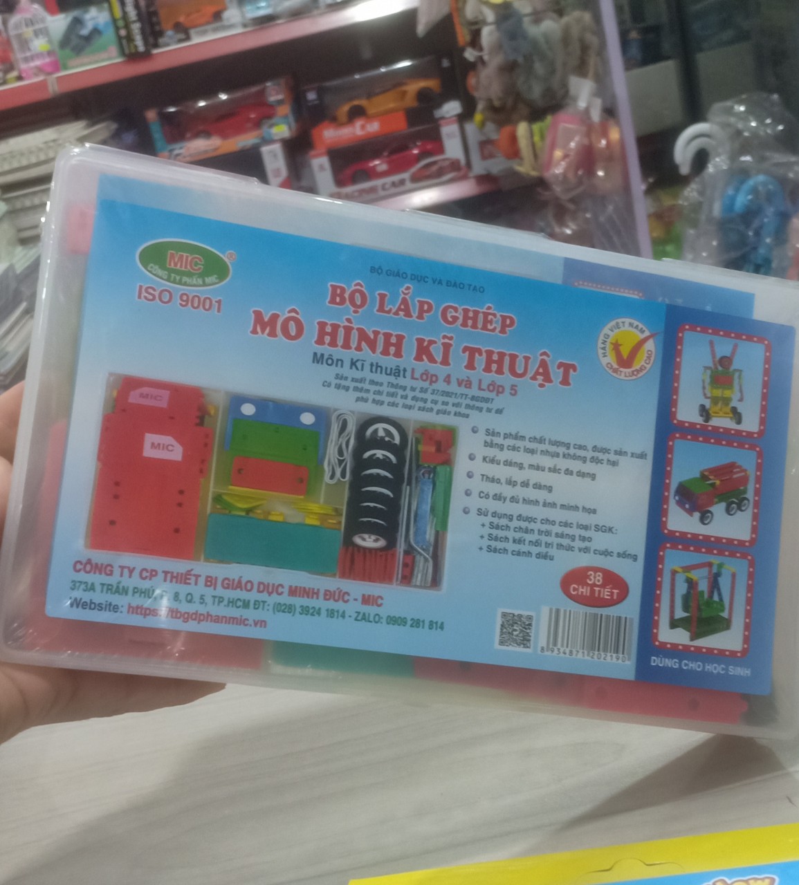 Bộ lắp ghép mô hình kĩ thuật lớp 4&5 38 chi tiết