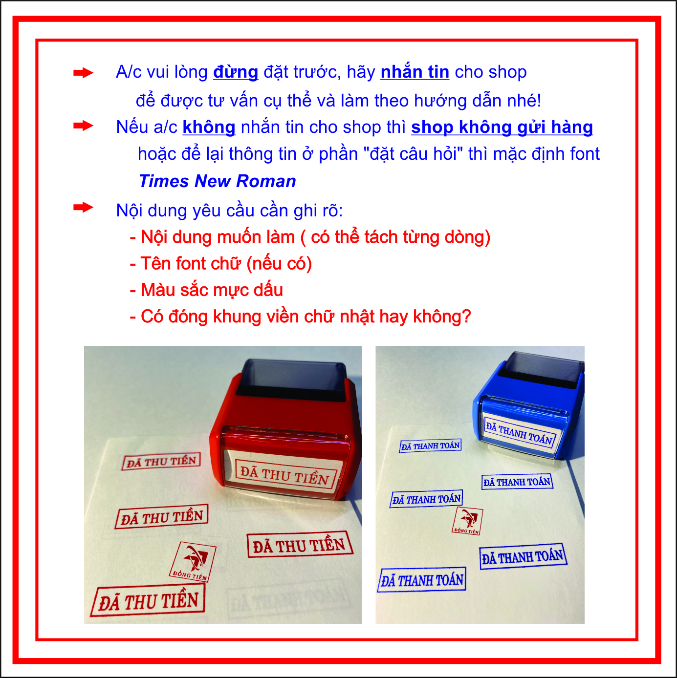 Khắc dấu tên 4 dòng theo yêu cầu