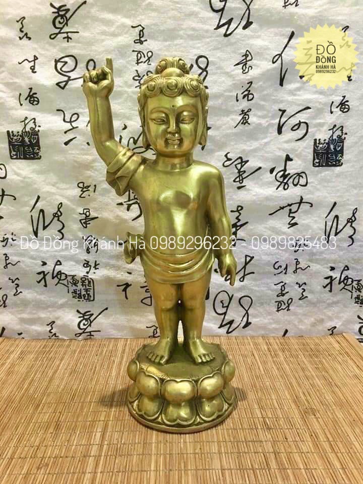 Đức Phật Đản Sanh chỉ thiên chỉ địa bằng đồng