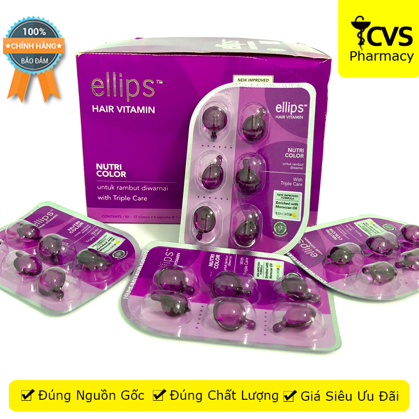Serum Dưỡng Tóc Ellips Vitamin Cho Tóc Nhuộm 6 Viên