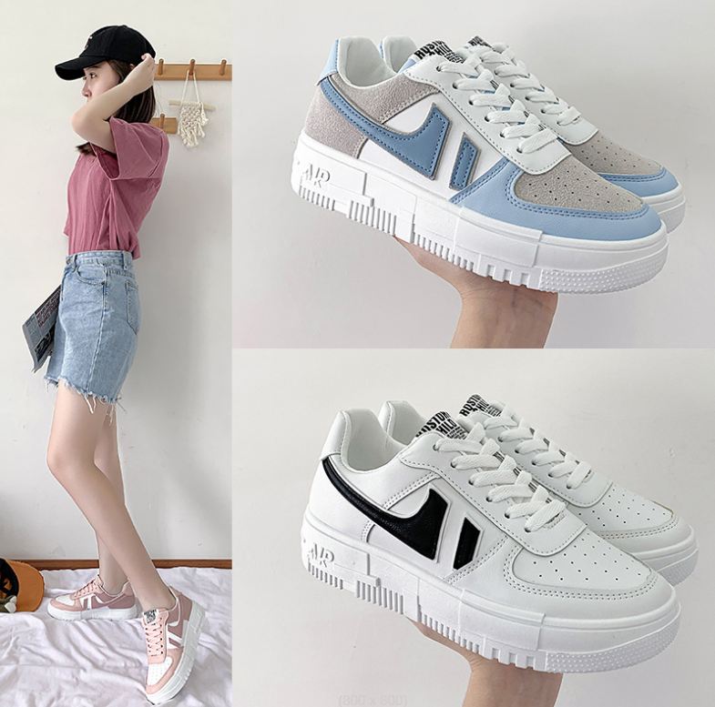 Giày thể thao nữ New Air phong cách thời trang siêu đẹp mẫu mới Hot trend 2022, giày sneaker nữ độn đế 4cm siêu êm đi học, đi chơi, giày bata nữ giá rẻ