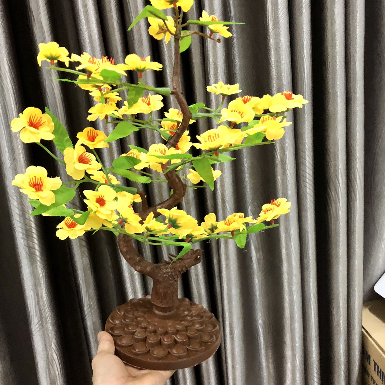 Hoa tết 2023, hoa giả mai, đào nhựa, chưng tết cực đẹp