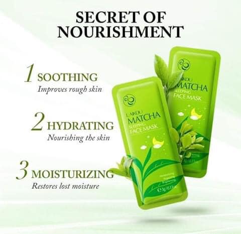 Mặt nạ ngủ trà xanh trị mụn Matcha LaiKou