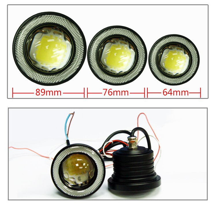 Cặp Đèn led pha gầm angle eyes BMW 89mm