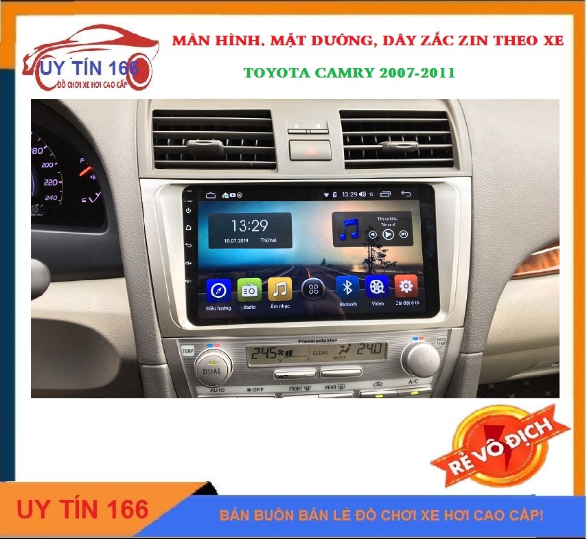 Màn hình android 10.1, màn hình cho xe TOYOTA CAMRY 2007,2008,2009, màn hình kết nối wifi, xem phim nghe nhạc trực tiếp, kết nối bluetooth từ điện thoại, tích hợp sẵn bản đồ NAVITEL, YOTUBE ẩn, màn hình ô tô giá rẻ