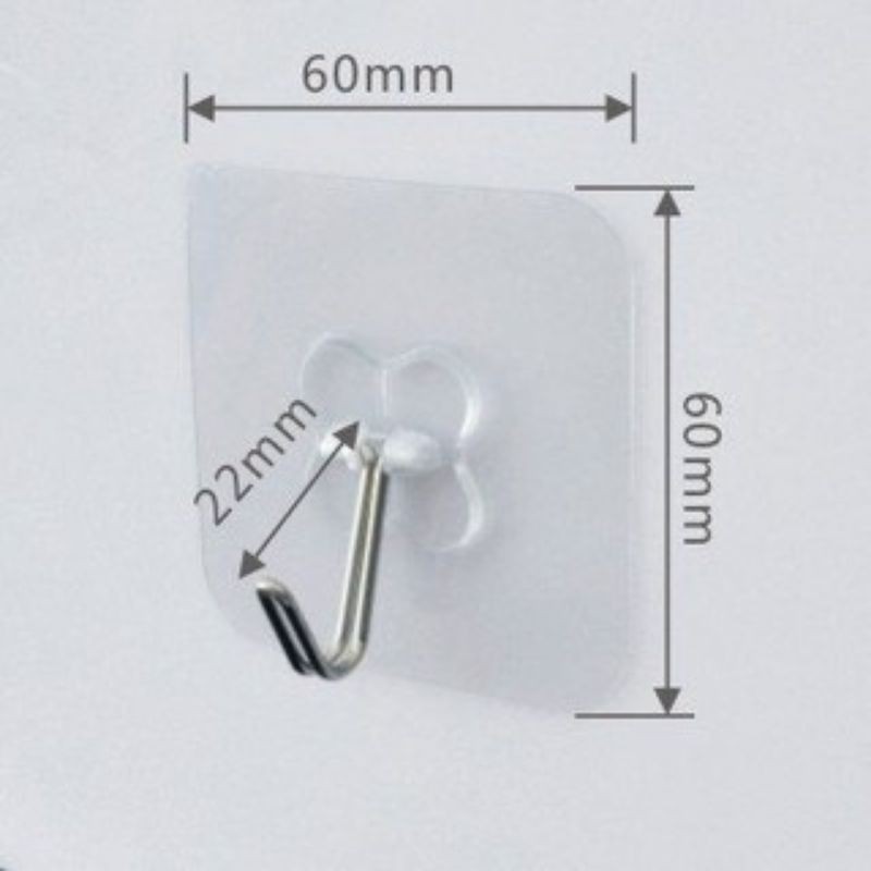 [Combo 10 cái] Móc dán tường chịu lực trong suốt