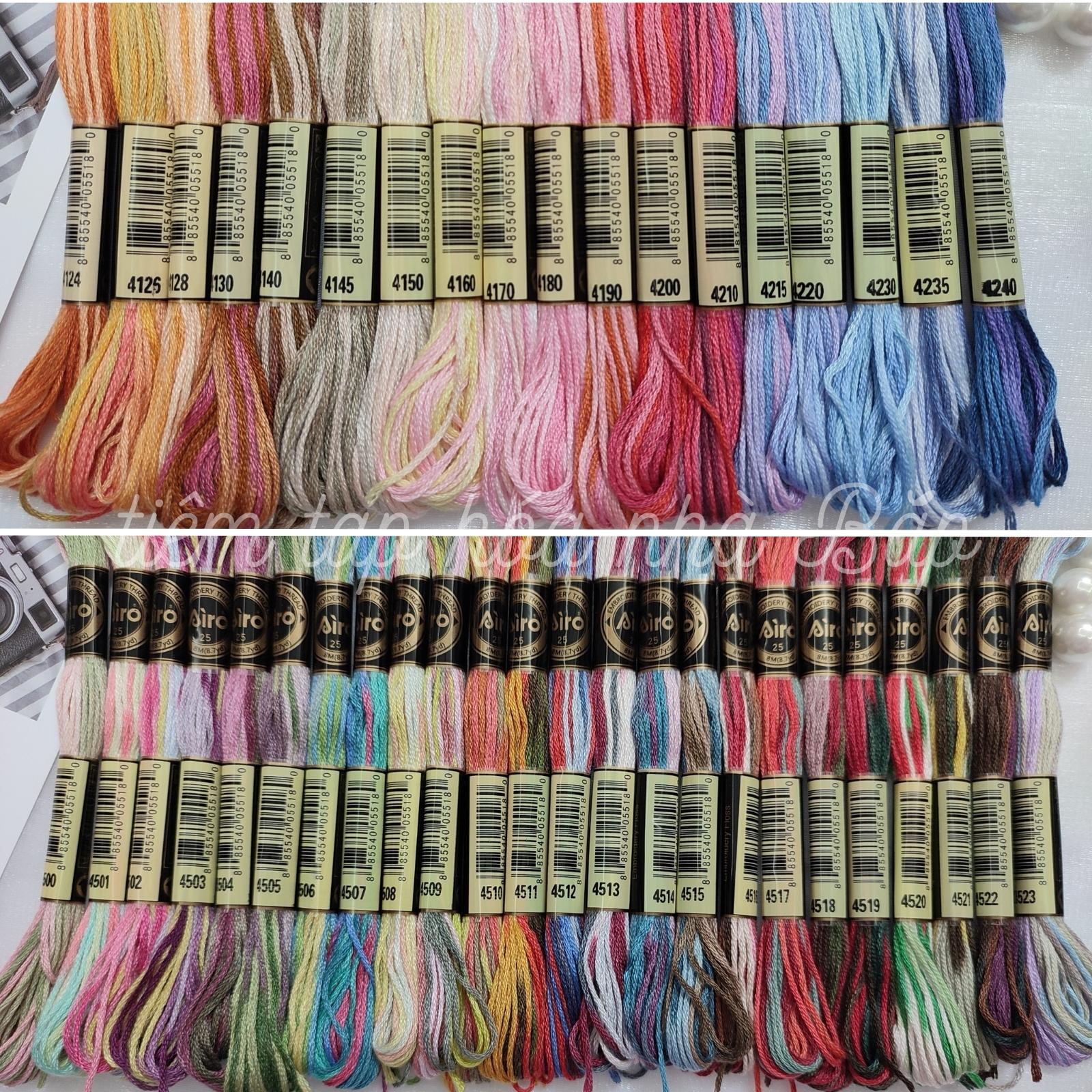 Set 78 Màu Chỉ Cotton Loang Airo