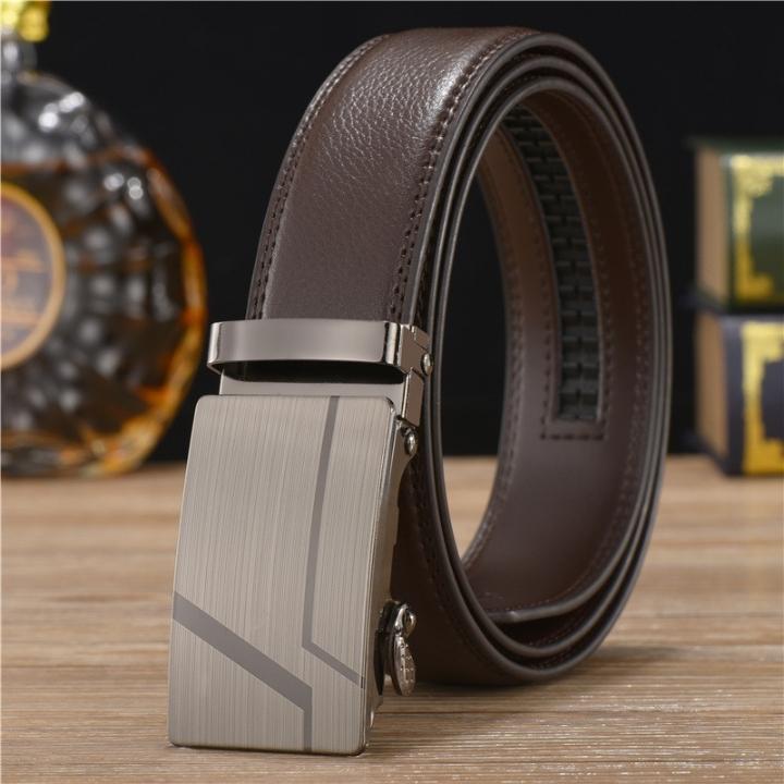 Thắt lưng nam khóa kim tự động dây da cao cấp 2 màu đen & nâu thời trang đẹp TL46