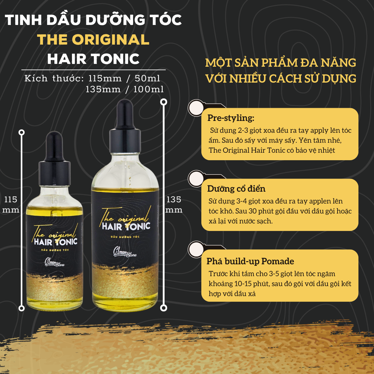 Tinh Dầu Dưỡng Tóc The Original Hair Tonic by CL Men's Store - 100ml