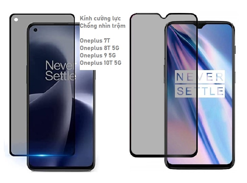 Cường lực chống nhìn trộm oneplus 7t 8t 9 10t 5g full màn full keo