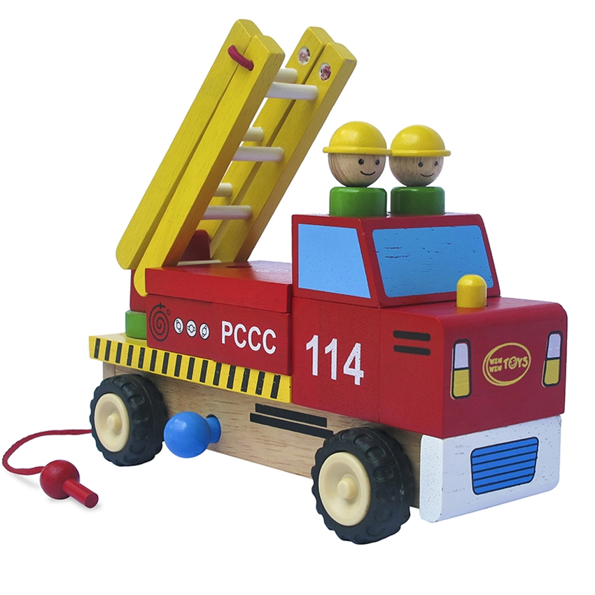 Đồ chơi gỗ - Xe thang lắp ráp Winwintoys