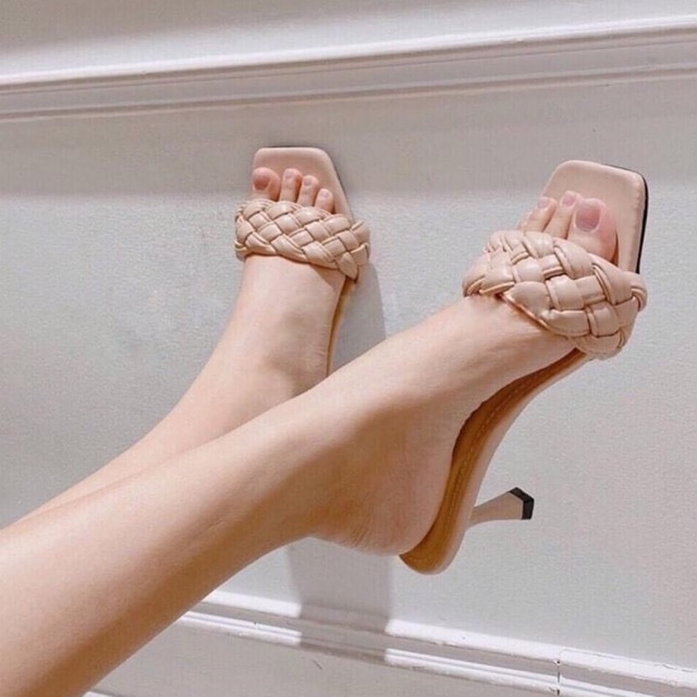 Guốc Lê Nữ Quai Ngang Vặn Thừng Rosa Rosa