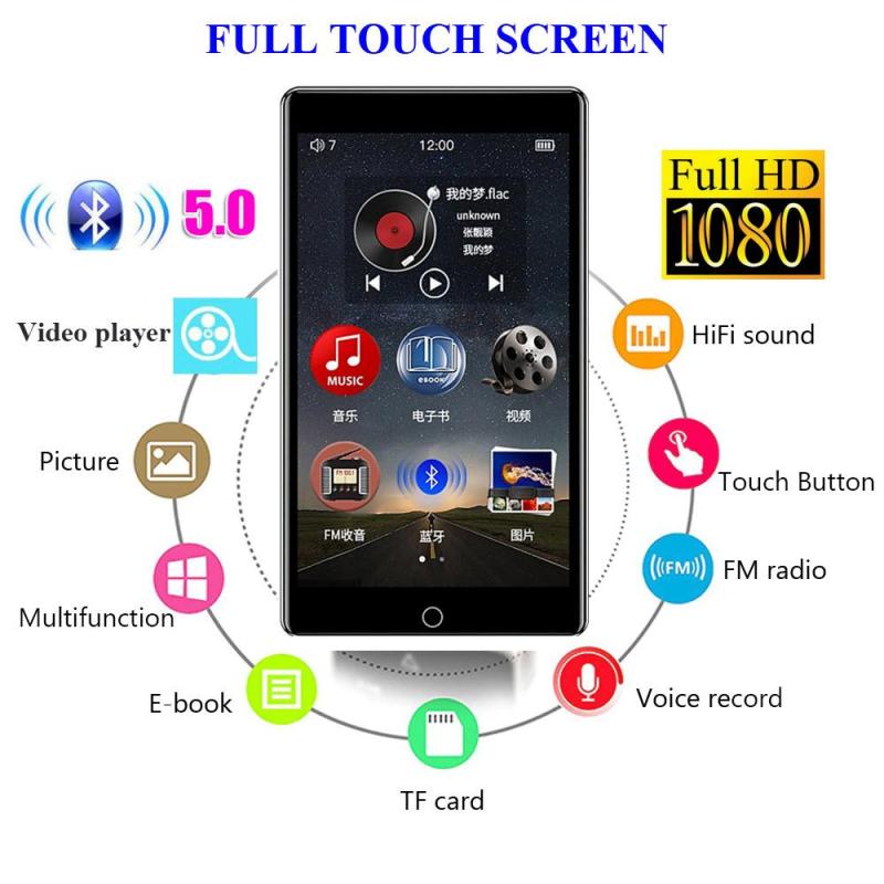RUIZU H1 4 inch Touch Screen Bluetooth5.0 MP4 Player With Built-in Speaker Support FM Radio Recording Video E-book MP3 Player - Máy nghe nhạc MP3 RUIZU H1 Màn hình cảm ứng Kết nối Bluetooth Dung lượng 8GB Thu âm Nghe ebook