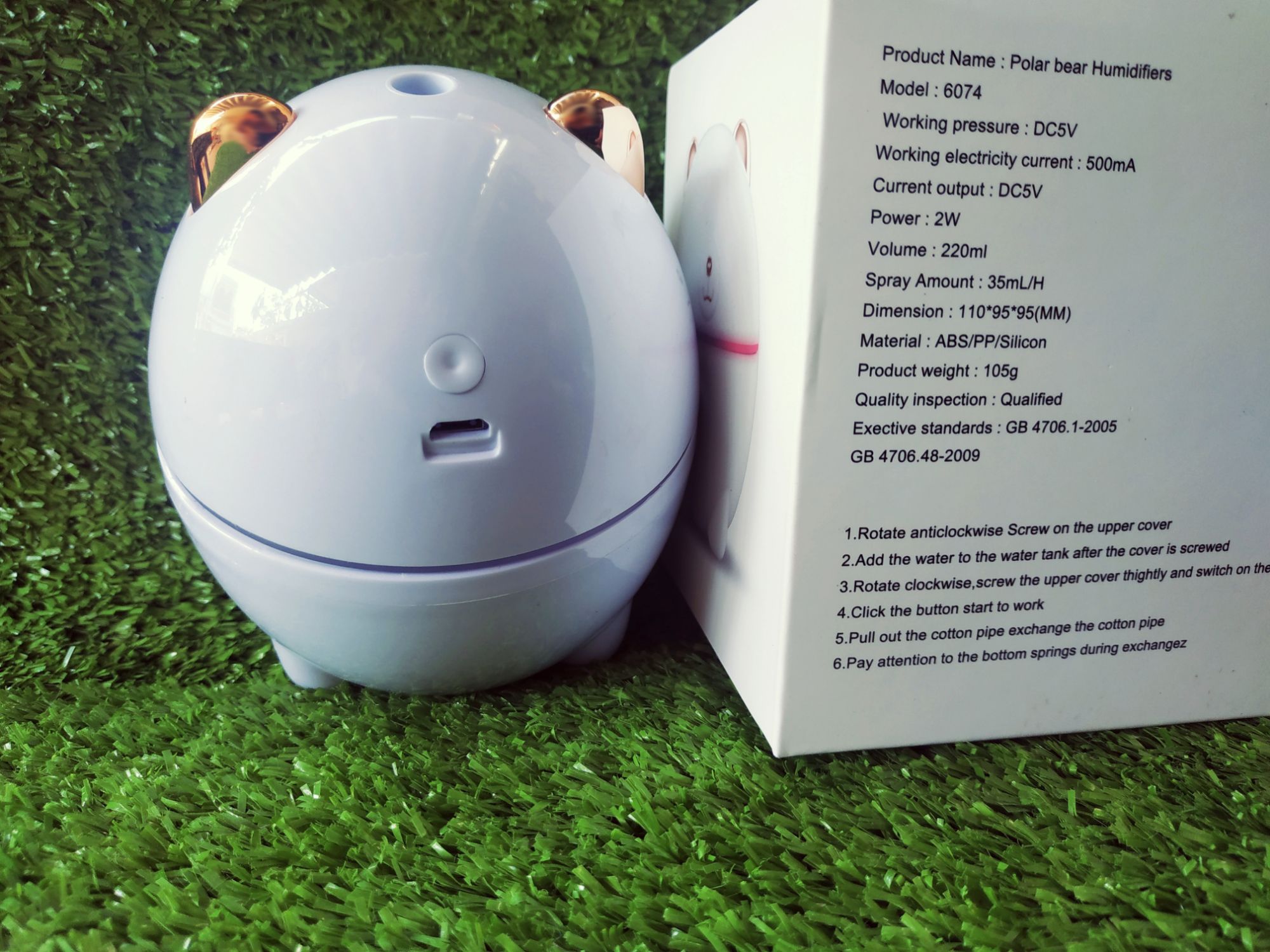 Máy phun sương tạo ẩm mini hình gấu