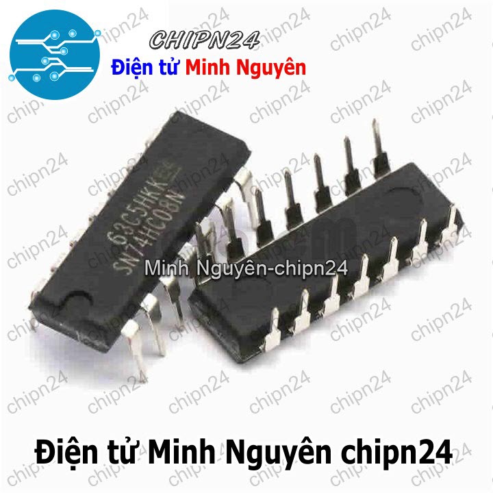 [3 con] (DIP) IC 7408 74HC08 DIP-14 (74HC08N) (IC Quad 2 đầu vào AND) - HH000407