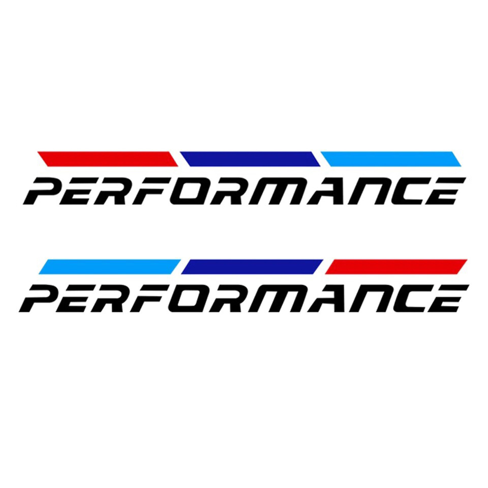 [HCM]Bộ 2 Tem dán cửa xe ô tô Performance 02 (trắng)