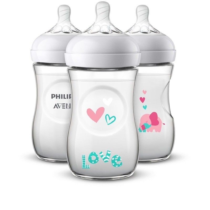 Bình sữa Philips AVENT Natural 260ml họa tiết