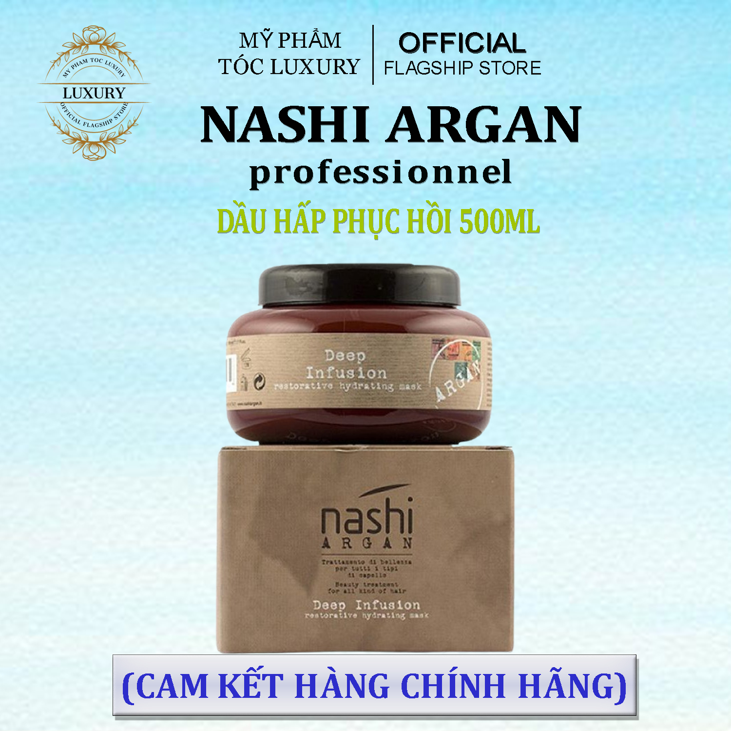 Dầu hấp Nashi Argan phục hồi tóc 500ml-250ml