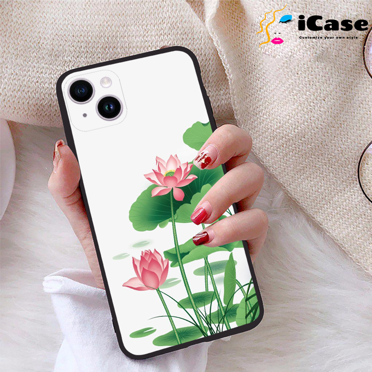 Ốp lưng iPhone 14 Plus viền dẻo TPU BST Sen