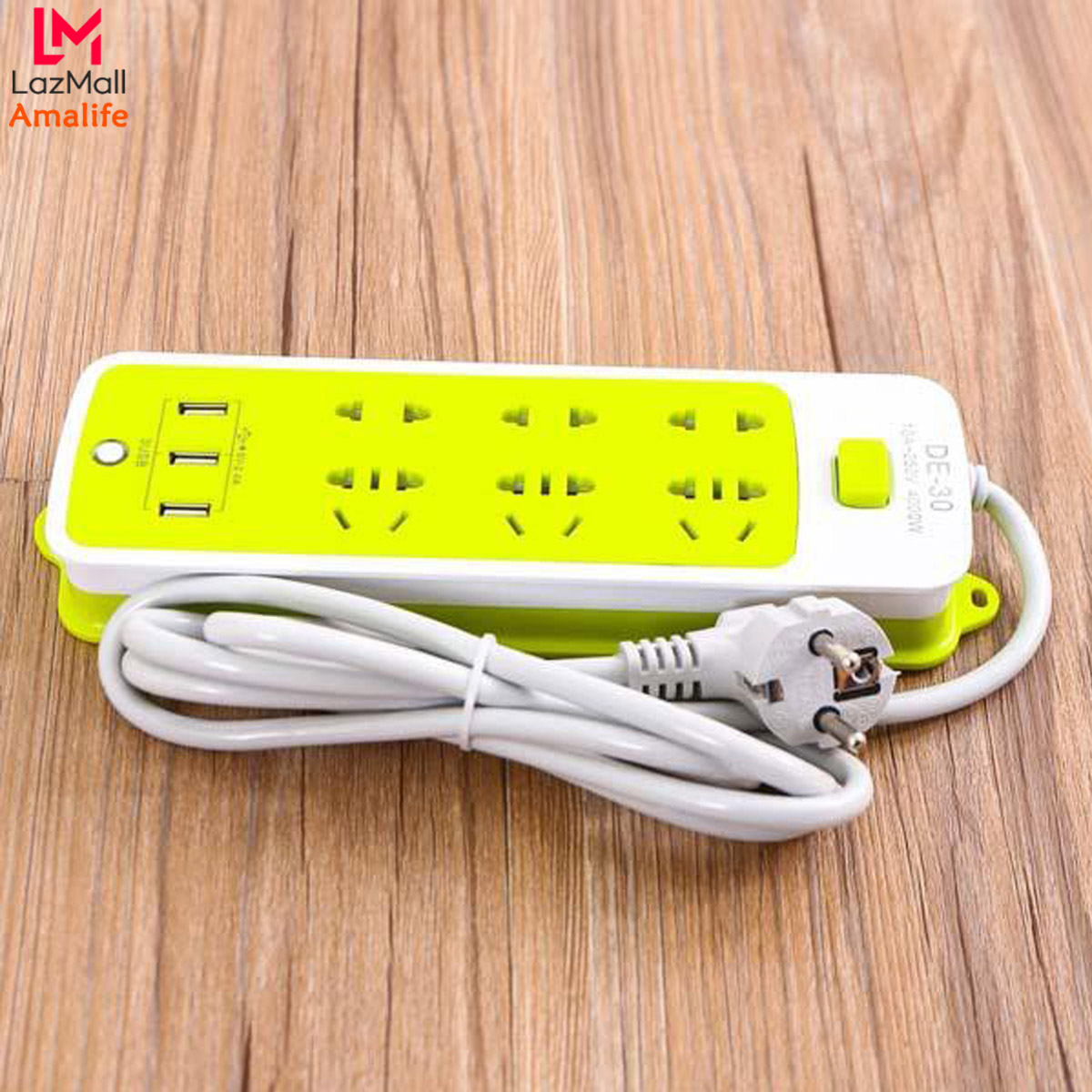 Ổ Cắm Điện Đa Năng Chống Giật Với 3 Cổng USB Sạc Trực Tiếp Tiết Kiệm Điện