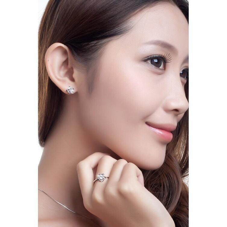 Đôi bông tai hoa đính cườm siêu đẹp L79