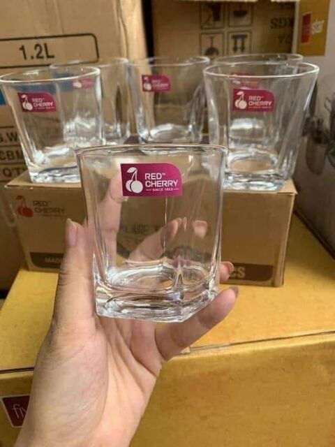 BỘ 6 CỐC THUỶ TINH VÁT 5 CẠNH CAO CẤP