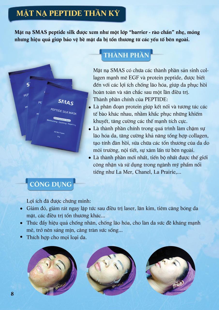 Mặt Nạ Dưỡng Và Phục Hồi Da SMAS Peptide Silk Mask