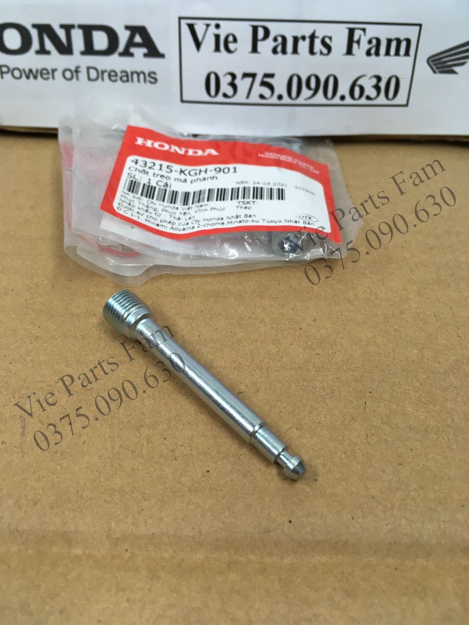 Cốt giữ bố thắng sau, ốc gài bố thắng sau Winner, Winner X, Sonic chính hiệu Honda Motor