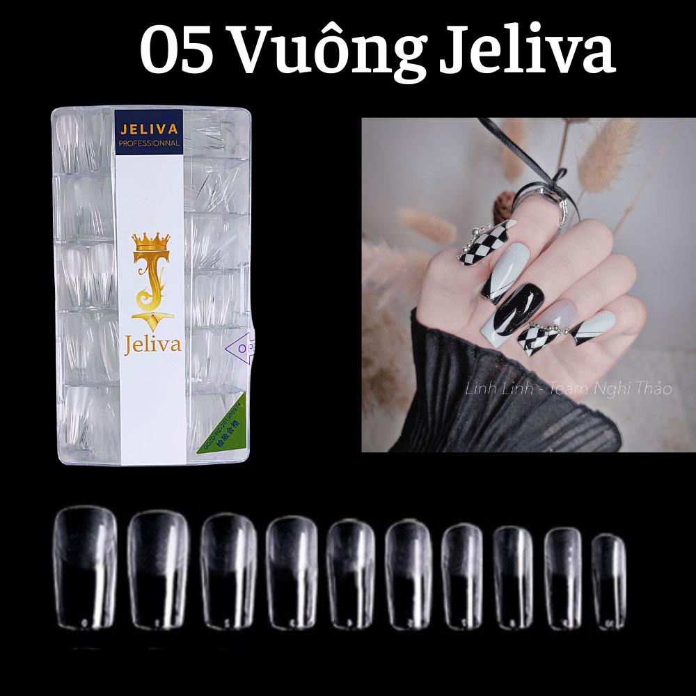 Móng úp tay nhám JELIVA B hộp 500 móng