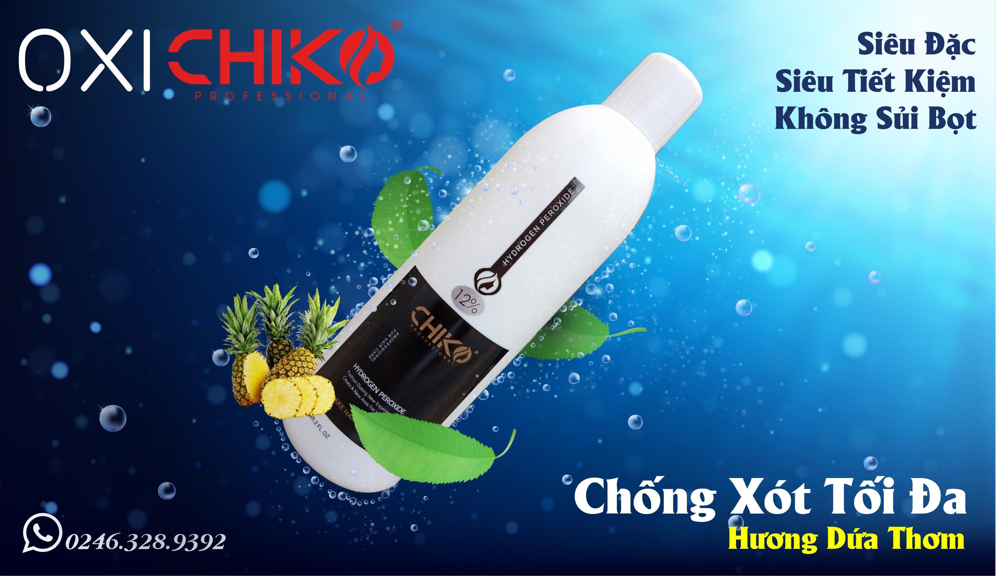 (CHÍNH HÃNG) Oxi nhuộm (trợ nhuộm) CHIKO- hương dứa