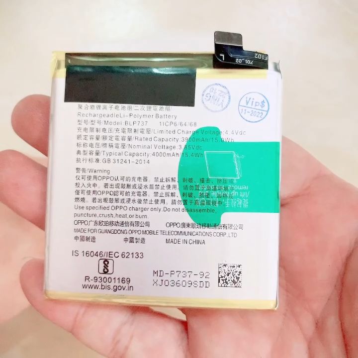 Pin Oppo Reno 2F BLP737 pin Zin có siu