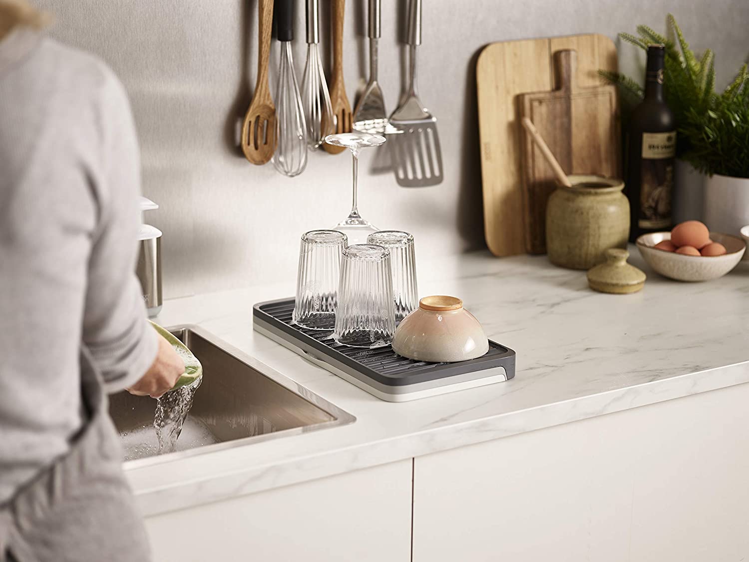 Set 3 khay úp cốc, bát đĩa có thể điều chỉnh thu gọn, mở rộng thông minh Joseph Joseph 85178