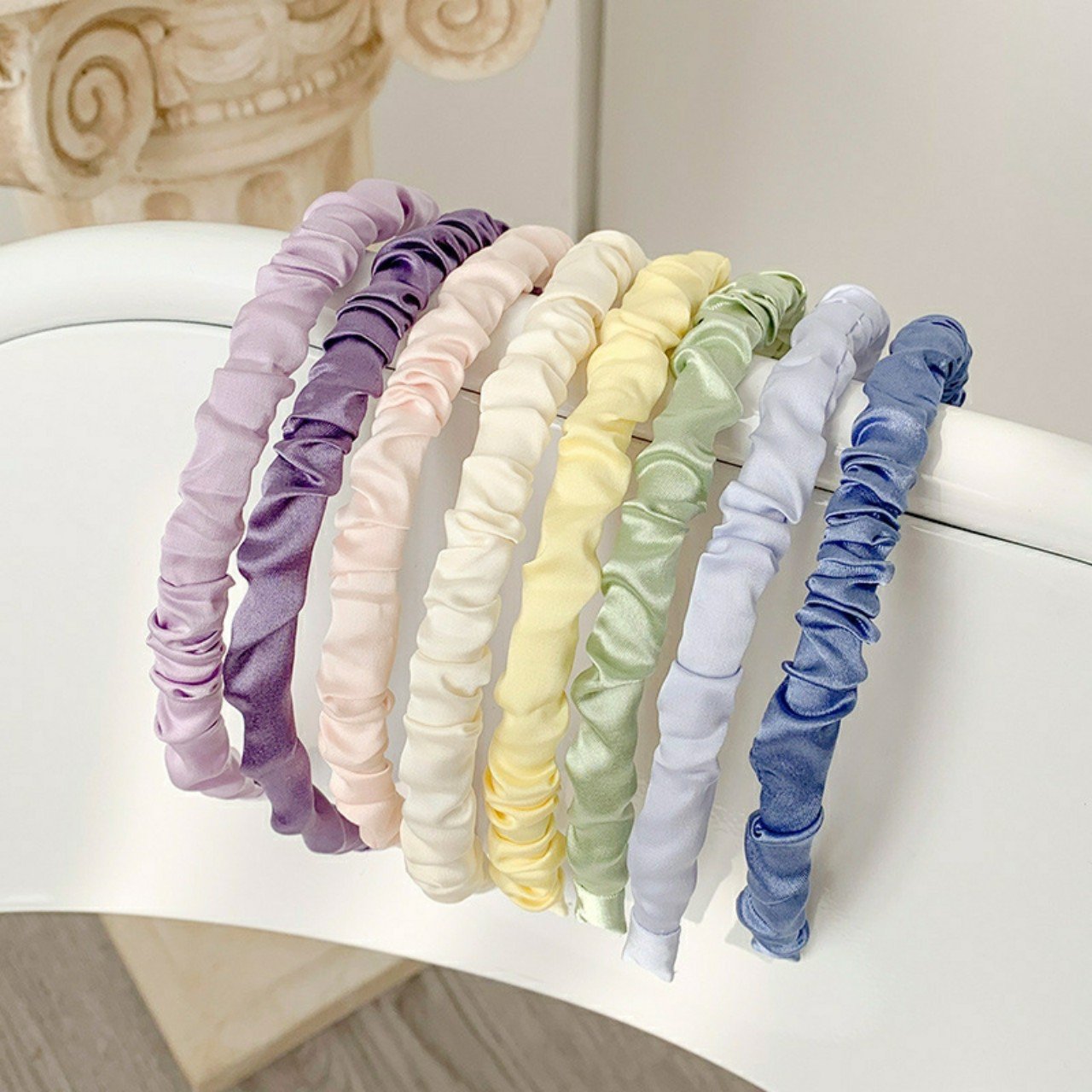 BỜM CÀI TÓC SATIN NHÚN