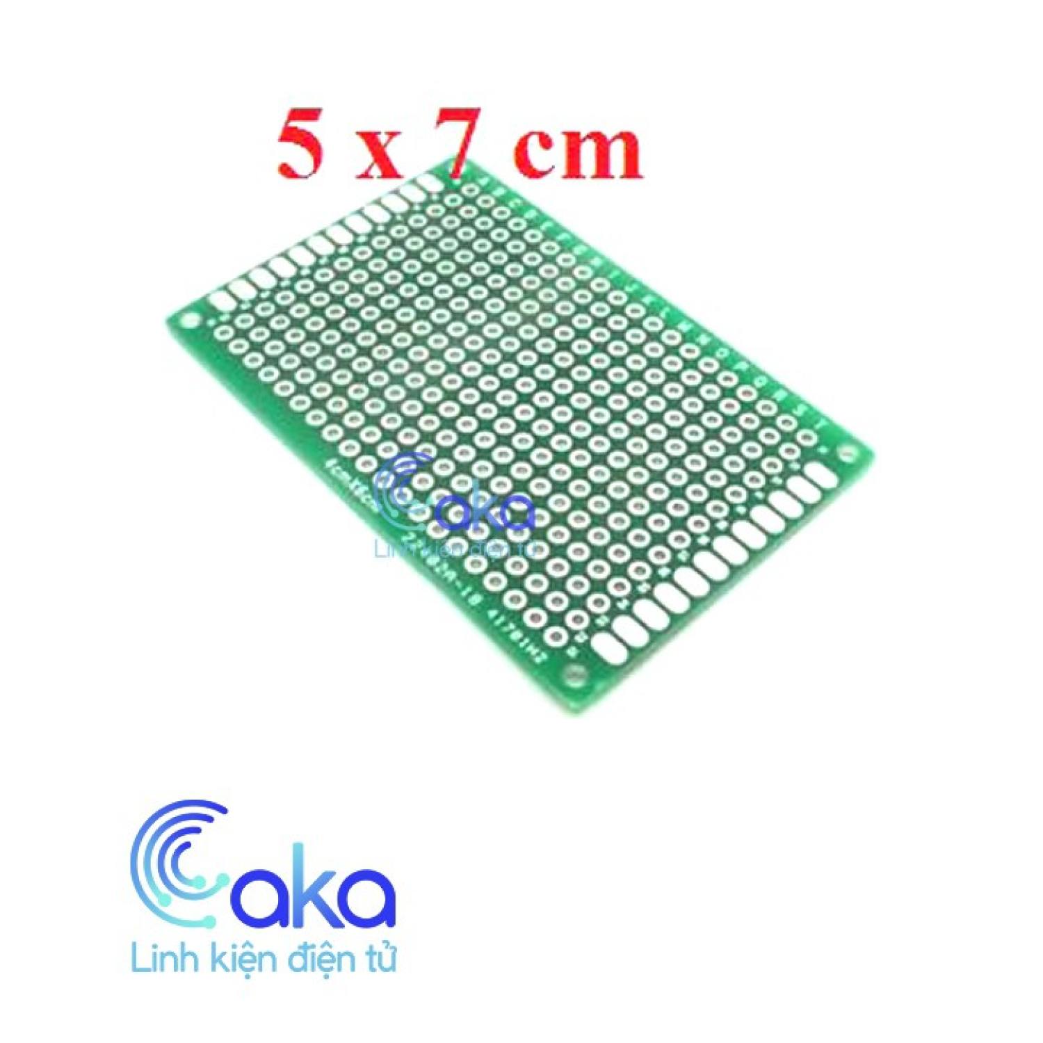 Mạch pcb đục lỗ 5x7 cm 2 mặt loại tốt